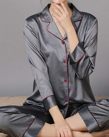 Ice Silk Long-Sleeved Home Wear